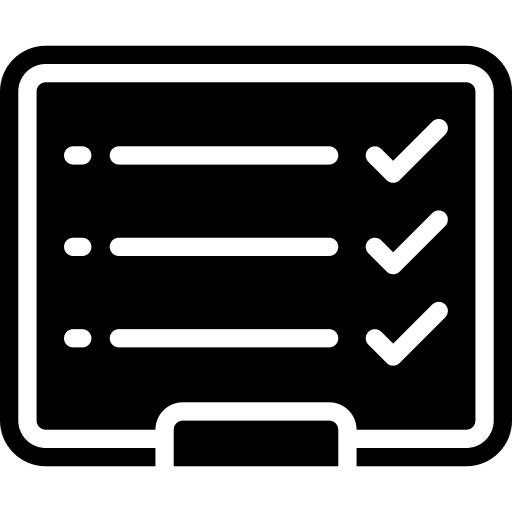 Whiteboard whiteboard checklist task list icon