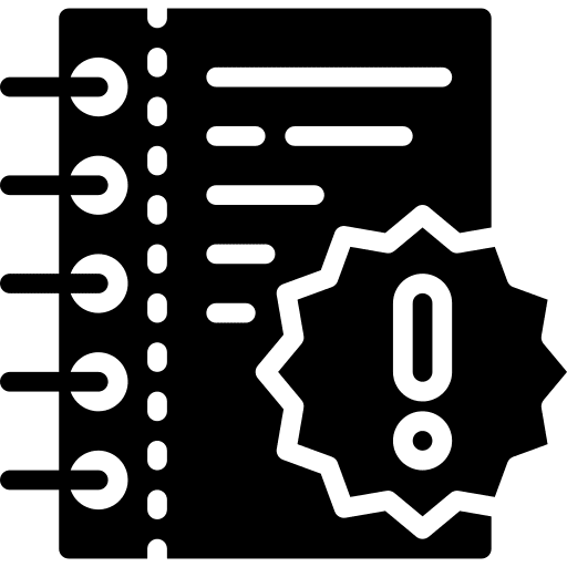 Notepad warning notes page icon