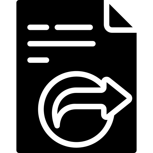 Forward document forward notes icon
