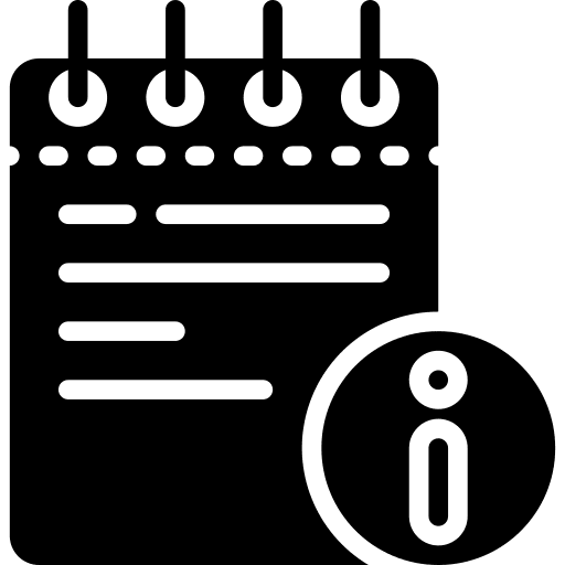 Notepad list note information icon