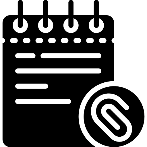 Notes paperclip notes attach icon