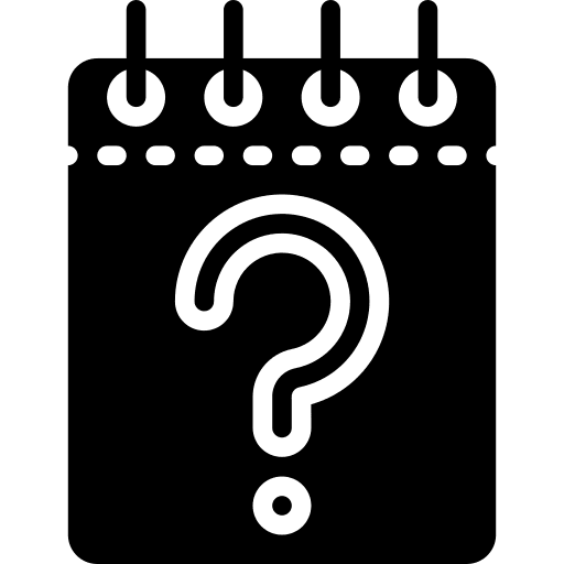 Notes question mark education notes icon