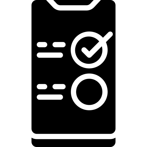 Smartphone electronics ui check mark icon