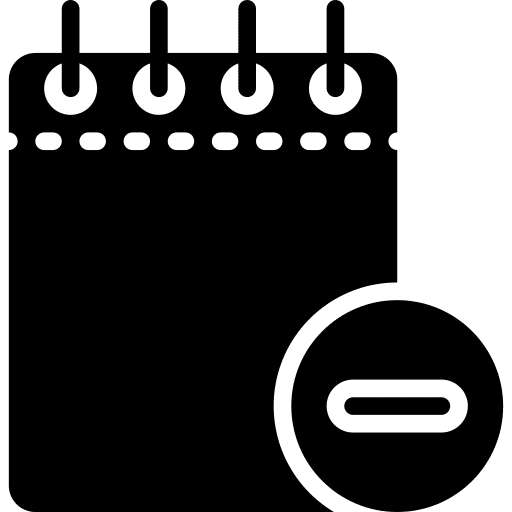 Notepad notepad note removing icon