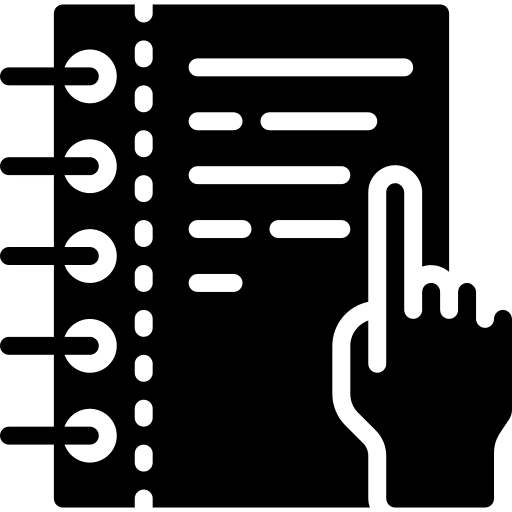 Notepad pointing notepad writing icon