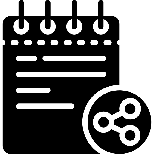 Share notes documents note icon