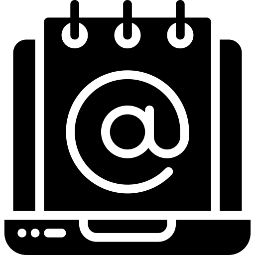 Laptop communications marketing envelope icon