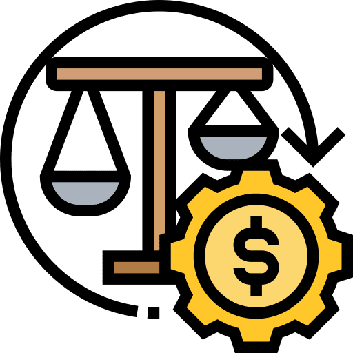Benefit business balance benefit icon