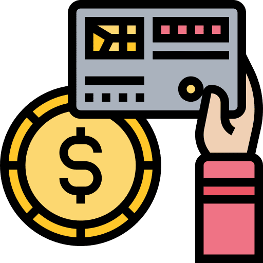 Credit card debit prepaid payment icon