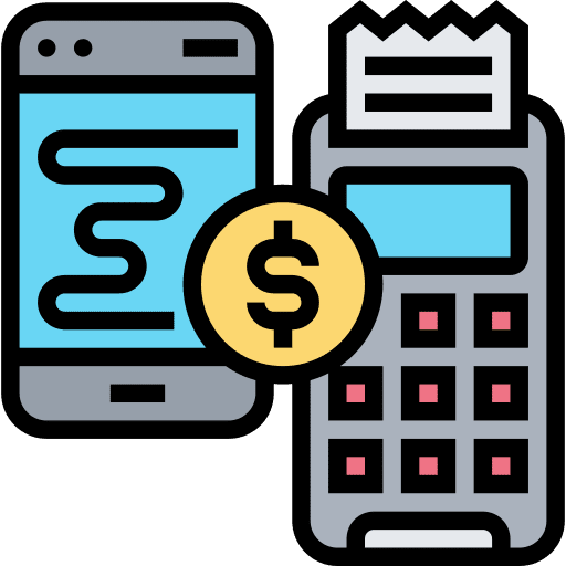 Digital wallet smartphone online money mobile icon