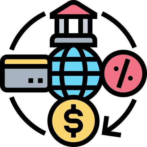 Financial cashless technology financial icon