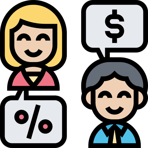 Lending return on investment lending dollar symbol icon