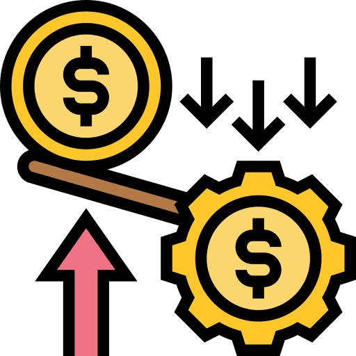 Leverage financial dollar investment icon