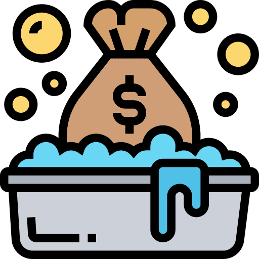 Money laundering illegal miscellaneous money laundering icon