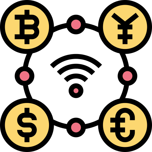 Digital currency currency exchange financial international icon Digital currency currency exchange financial international icon