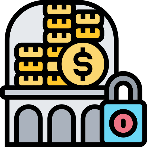 Security financial padlock lock icon Security financial padlock lock icon