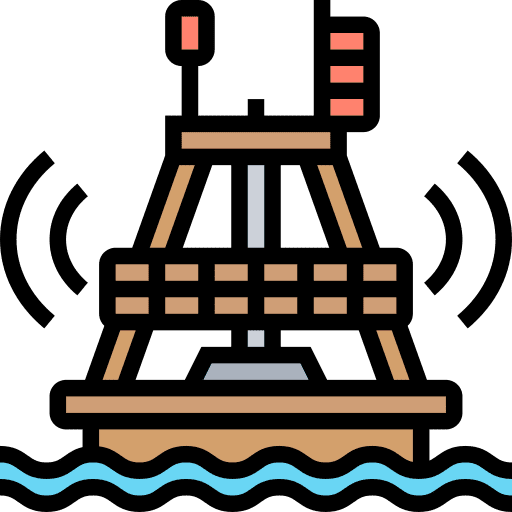 Buoy diving signaling protection icon Buoy diving signaling protection icon