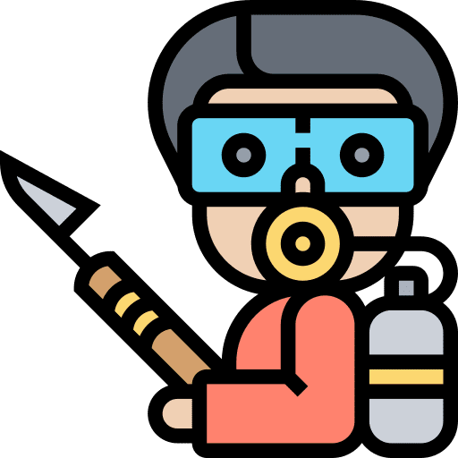 Harpoon underwater weapon diving icon