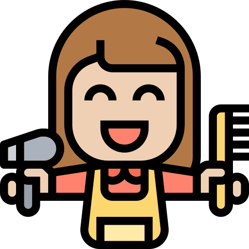 Hairdresser hairdresser woman professions and jobs icon