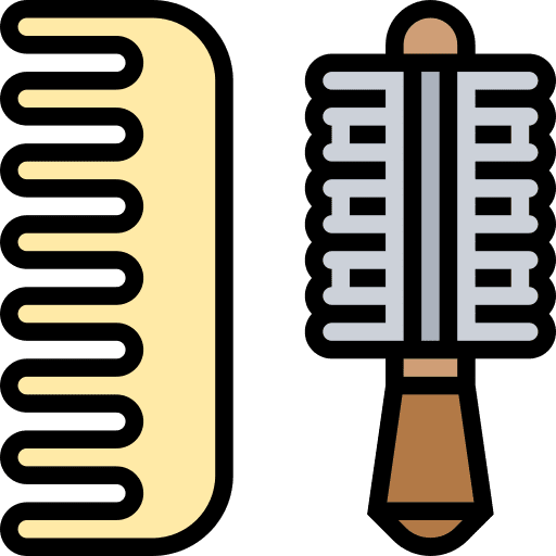 Comb hair brush haircut icon Comb hair brush haircut icon