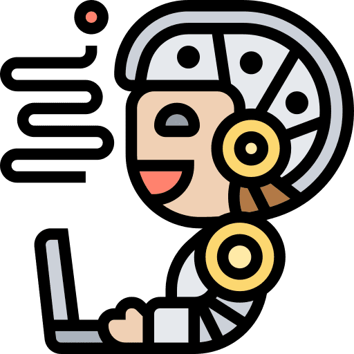 Artificial intelligence ai artificial intelligence robot icon