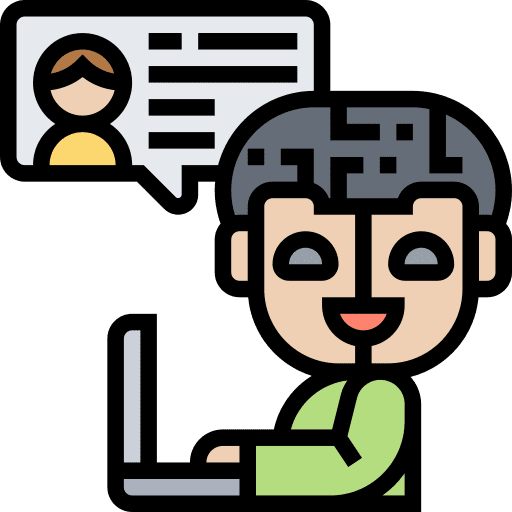 Chatbot assistant communications ai icon Chatbot assistant communications ai icon