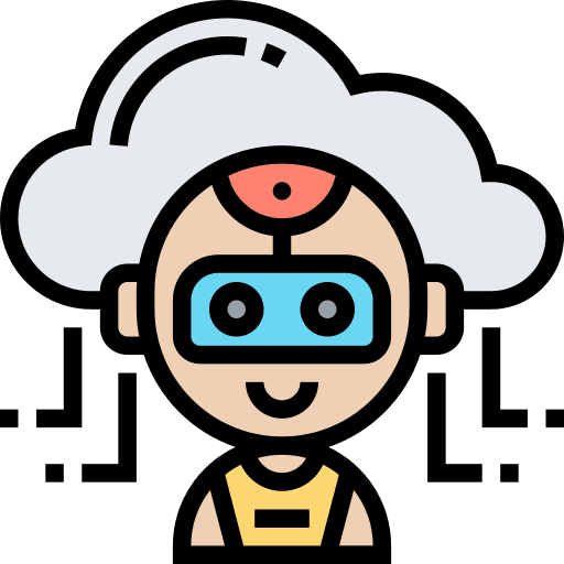 Cloud computing intelligence ai data icon Cloud computing intelligence ai data icon