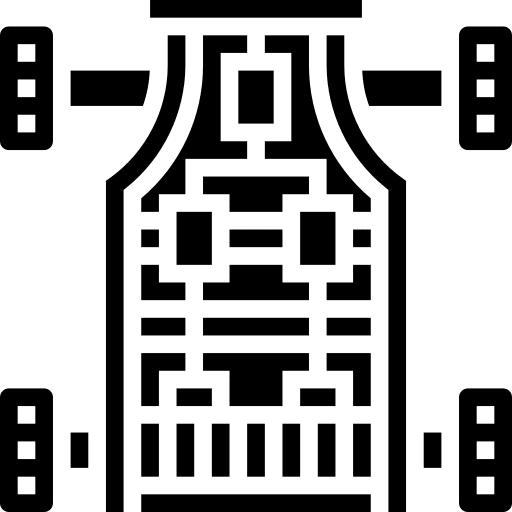 Chassis service car parts transportation icon