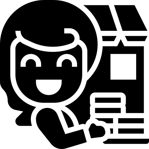Merchant professions and jobs woman merchant icon