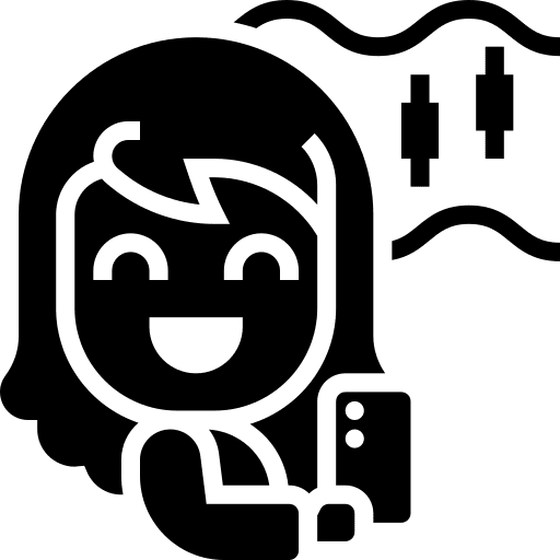 Stock trader stock market job icon