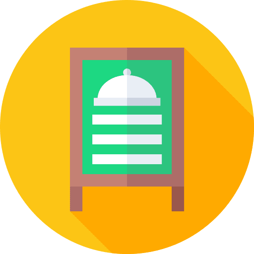 Suggestion menu food and restaurant daily specials board icon