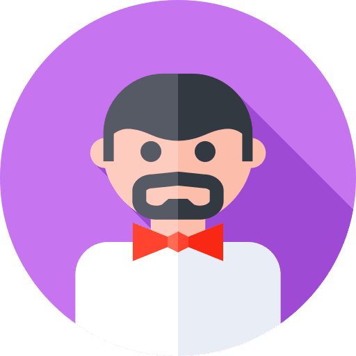 Waiter man people avatar icon