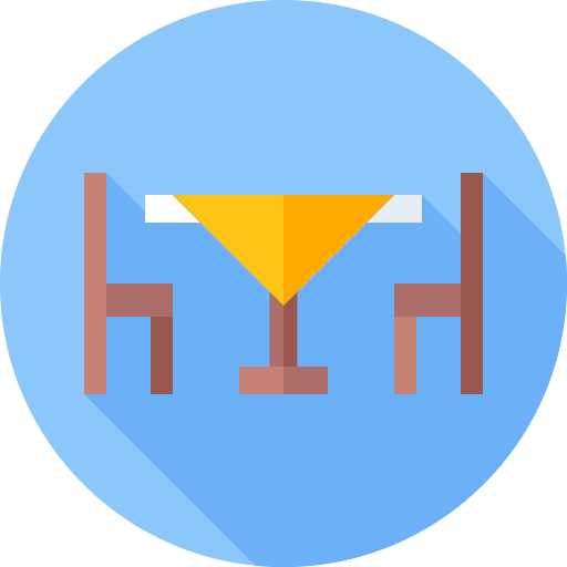 Table chair food and restaurant furniture icon Table chair food and restaurant furniture icon