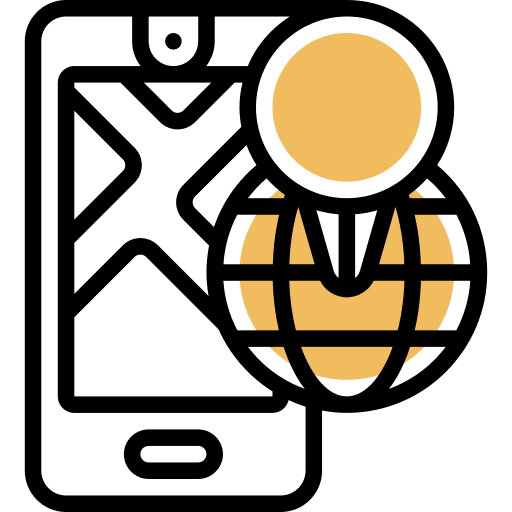 Earth world map research search icon Earth world map research search icon