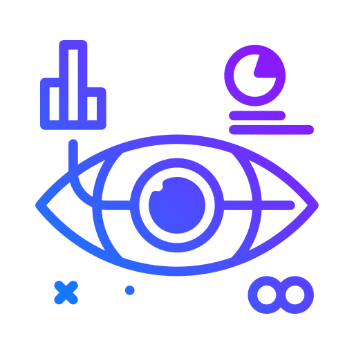 Analyse eye human identification icon