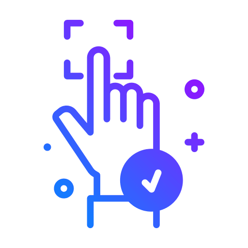 Approve hand gesture touch approve icon