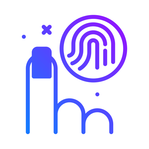 Fingerprint security identification hand icon Fingerprint security identification hand icon