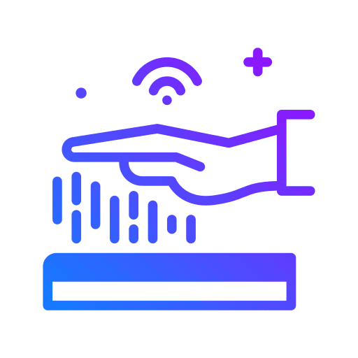 Hand scan security identification icon