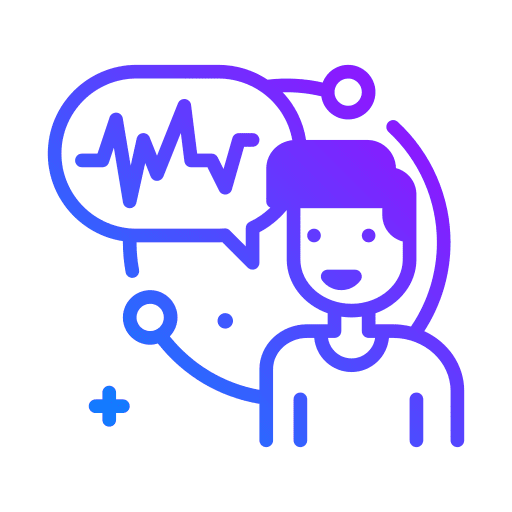 Voice recognition talk user security icon Voice recognition talk user security icon