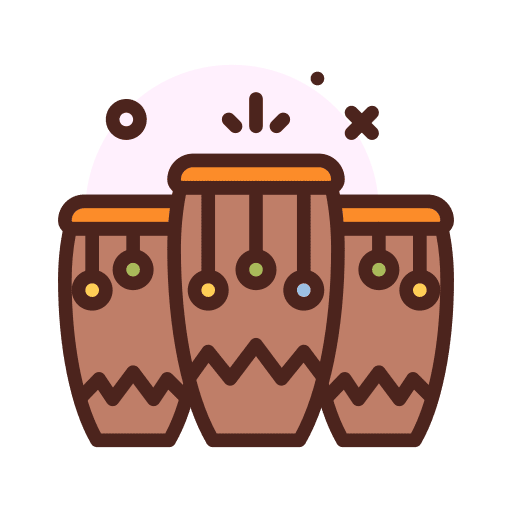 Bongos music and multimedia musical percussion icon