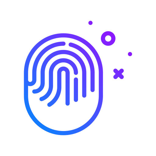 Fingerprint finger security login icon Fingerprint finger security login icon