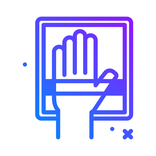 Hand scan scanning security icon Hand scan scanning security icon