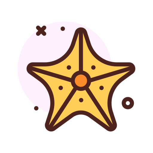 Starfishes star outline sea star star icon