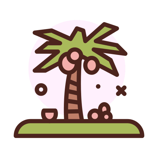 Coconut tree sand botanical nature icon Coconut tree sand botanical nature icon