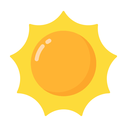 Sunny summertime weather tropical icon