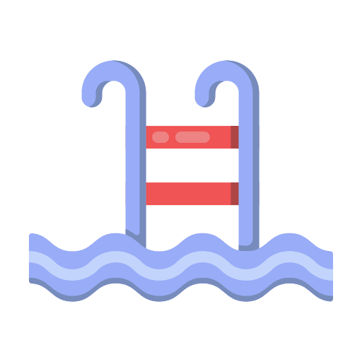 Swimming pool sports and competition summertime holidays icon