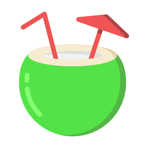 Coconut summertime beverage food and restaurant icon Coconut summertime beverage food and restaurant icon