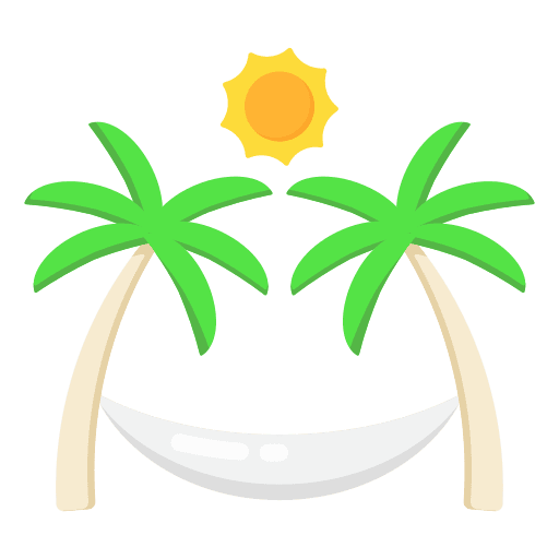 Hammock summer holidays summertime nature icon Hammock summer holidays summertime nature icon