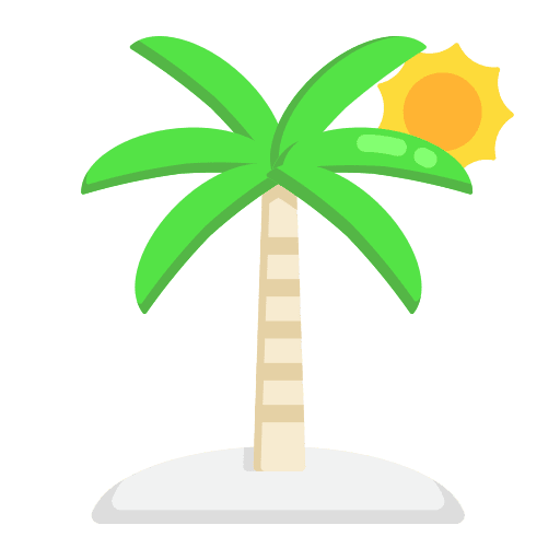 Palm tree island nature landscape icon Palm tree island nature landscape icon