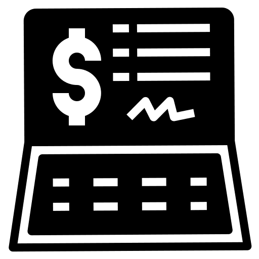 Account transaction money book icon